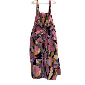 Ava &‎ Viv Women's XL Multicolor Square Neck Sleeveless Midi Sundress